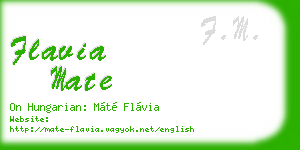 flavia mate business card